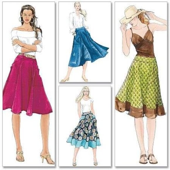 McCalls M5431 Misses Easy Skirts 2 Lengths Misses Sizes 14-20 - Picture 2 of 3